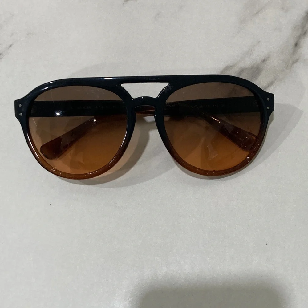 Coach Men's Pilot Sunglasses - Black & Brown